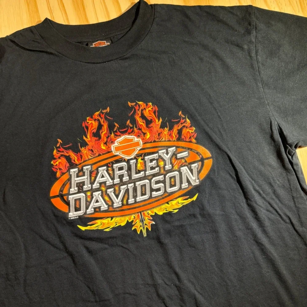 Harley-Davidson Men's Malaysia Flame Graphic Black T-Shirt Size XL